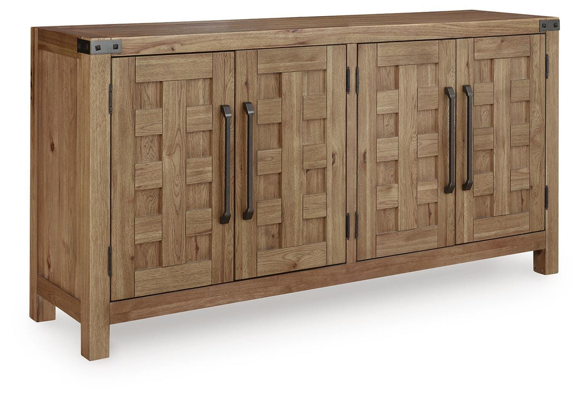 Ridgester Light Brown Dining Server from Ashley Furniture - Luna Furniture