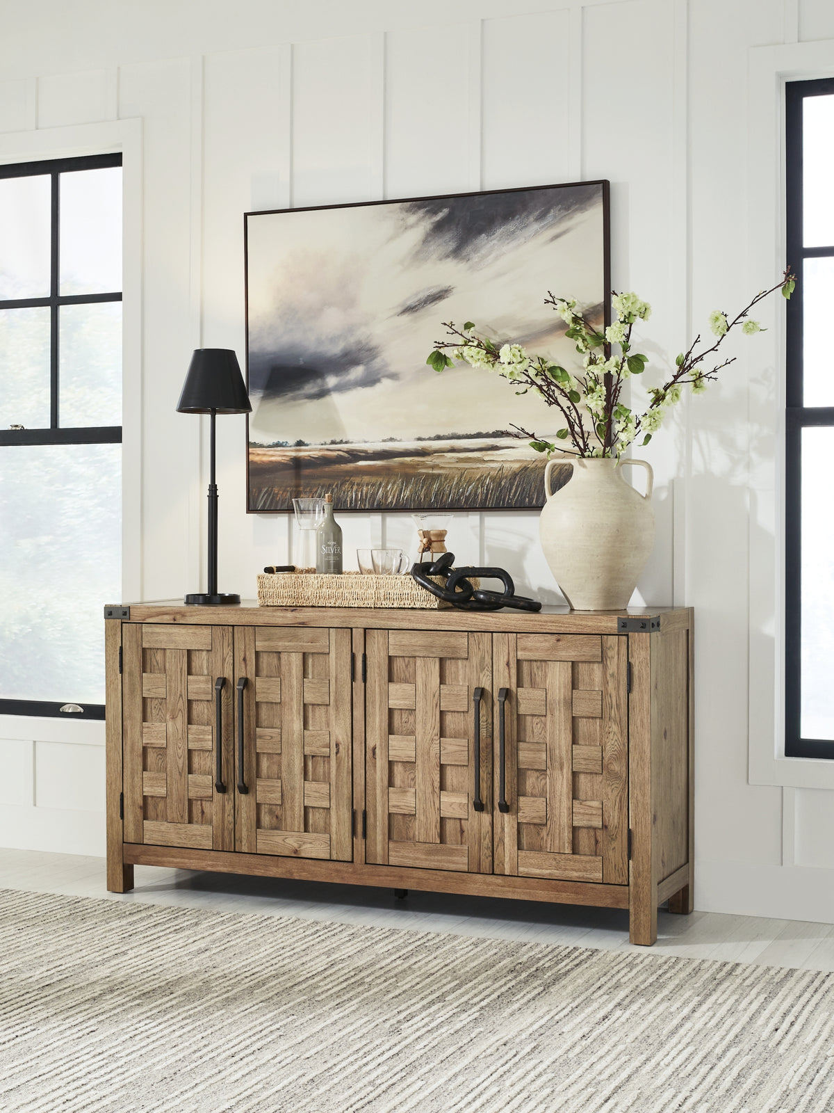 Ridgester Light Brown Dining Server from Ashley Furniture - Luna Furniture