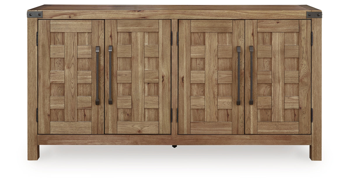 Ridgester Light Brown Dining Server from Ashley Furniture - Luna Furniture