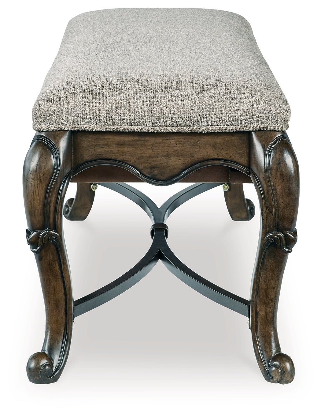 Maylee Dining Table and 6 Chairs and Bench with Storage in Dark Brown from Ashley - Luna Furniture