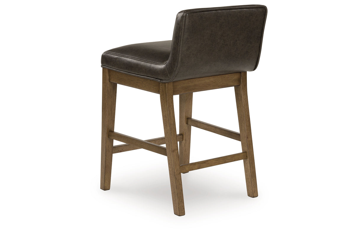 Cabalynn Counter Height Dining Table and 4 Barstools with Storage in Light Brown from Ashley - Luna Furniture