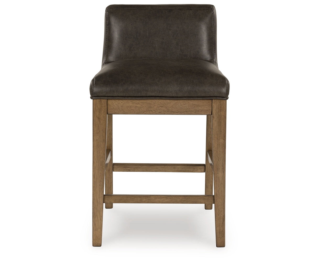 Cabalynn Counter Height Dining Table and 4 Barstools with Storage in Light Brown from Ashley - Luna Furniture