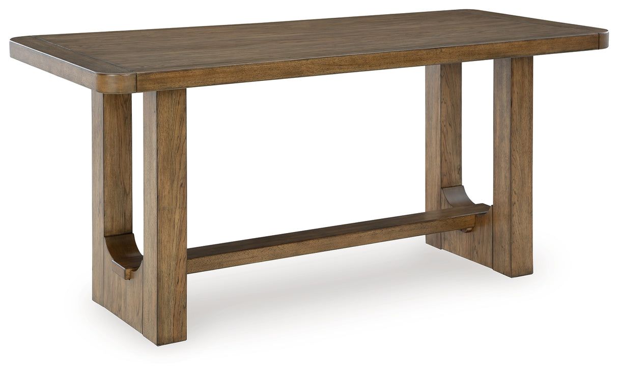 Cabalynn Light Brown Counter Height Dining Table and 4 Barstools from Ashley Furniture - Luna Furniture