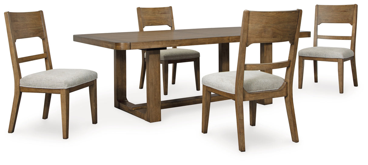 Cabalynn Light Brown Dining Table and 4 Chairs from Ashley - Luna Furniture