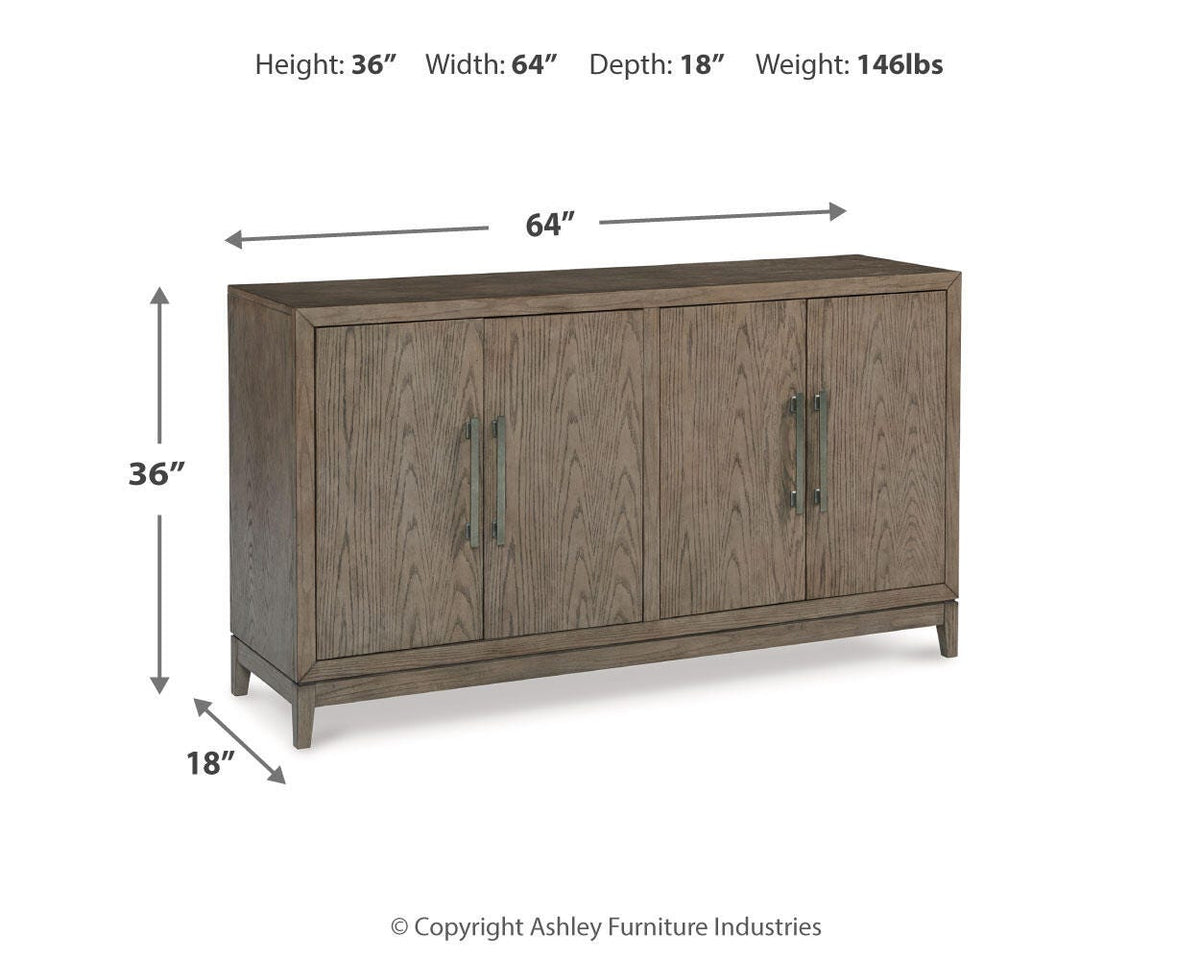 Chrestner Gray Dining Server from Ashley Furniture - Luna Furniture