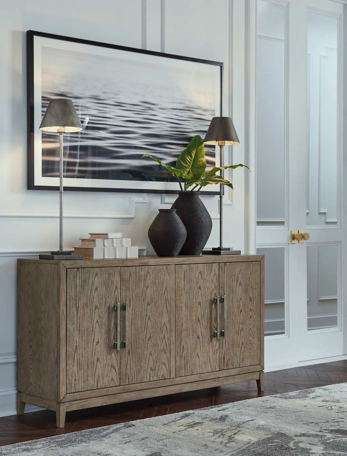 Chrestner Gray Dining Server from Ashley Furniture - Luna Furniture