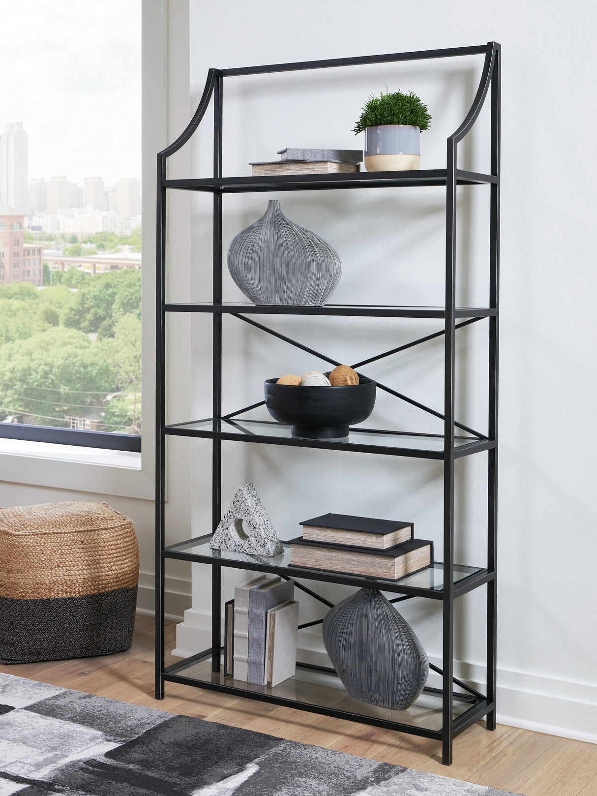 Dakerwell Antique Black 72" Bookcase from Ashley - Luna Furniture