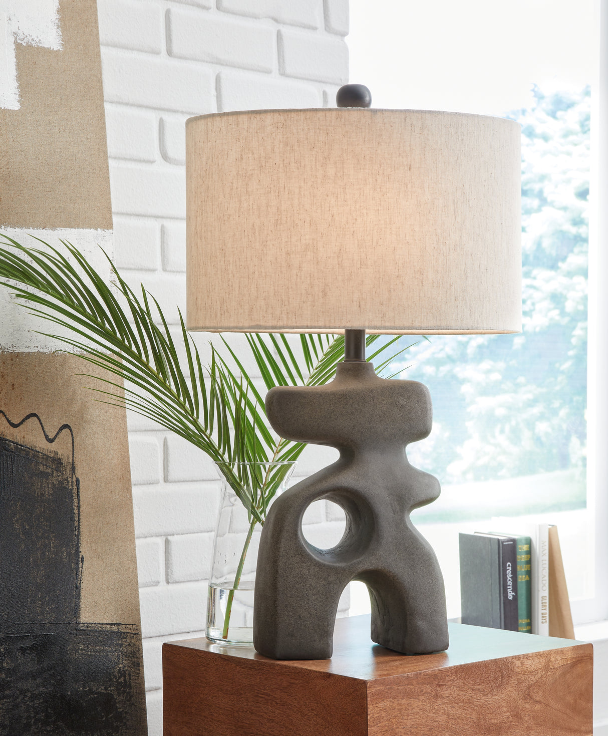 Danacy 2-Piece Table Lamp Set in Distressed Black from Ashley - Luna Furniture