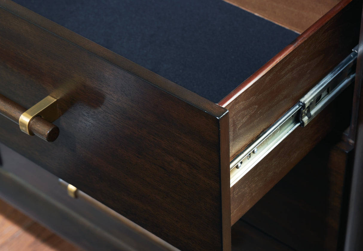Dantenton Merlot Dresser and Mirror from Ashley Furniture - Luna Furniture