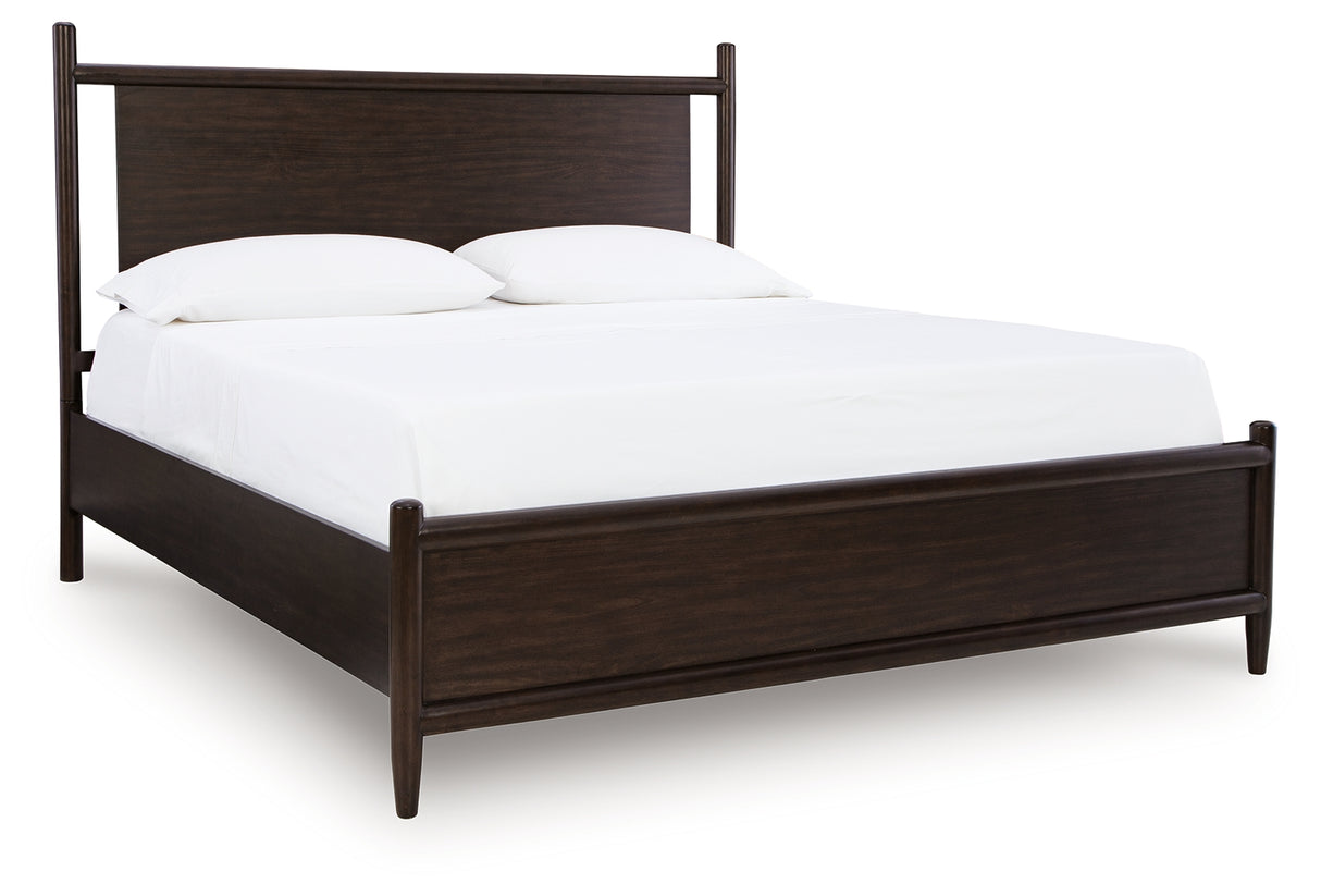 Dantenton Merlot Queen Panel Bed from Ashley - Luna Furniture