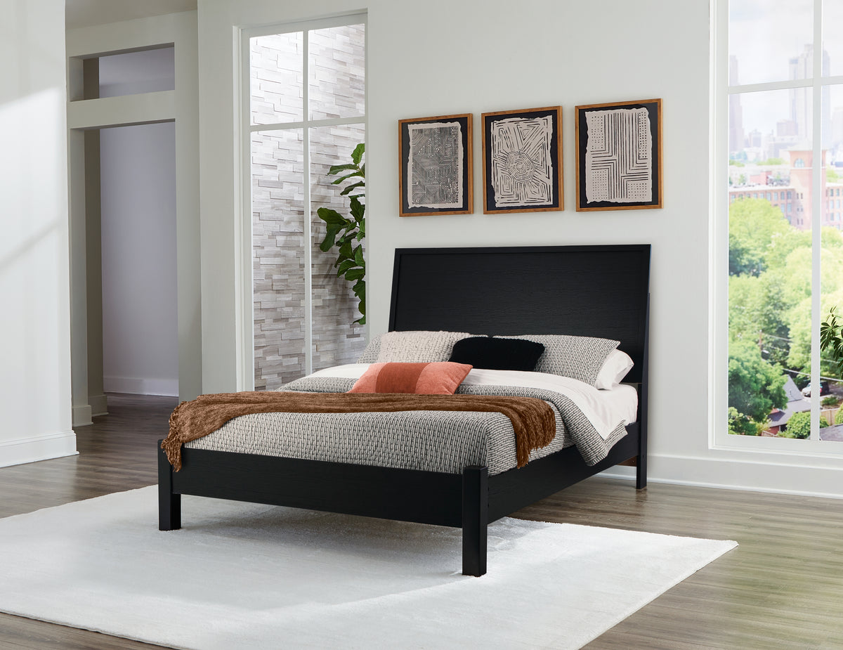 Danziar Black Full Platform Bed from Ashley Furniture - Luna Furniture