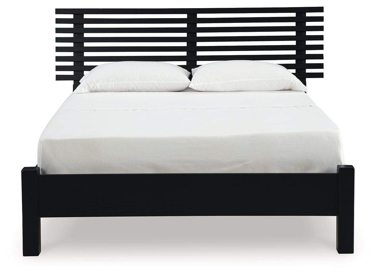 Danziar Black Full Slat Framed Platform Bedroom Set from Ashley - Luna Furniture