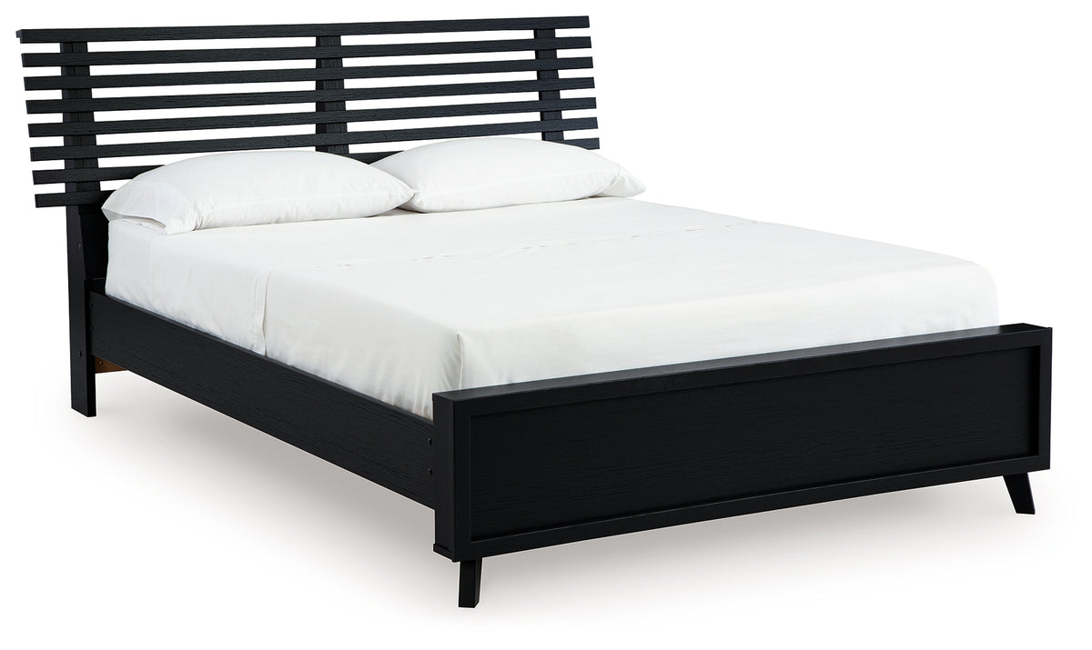 Danziar Black Full Slat Platform Bed from Ashley Furniture - Luna Furniture