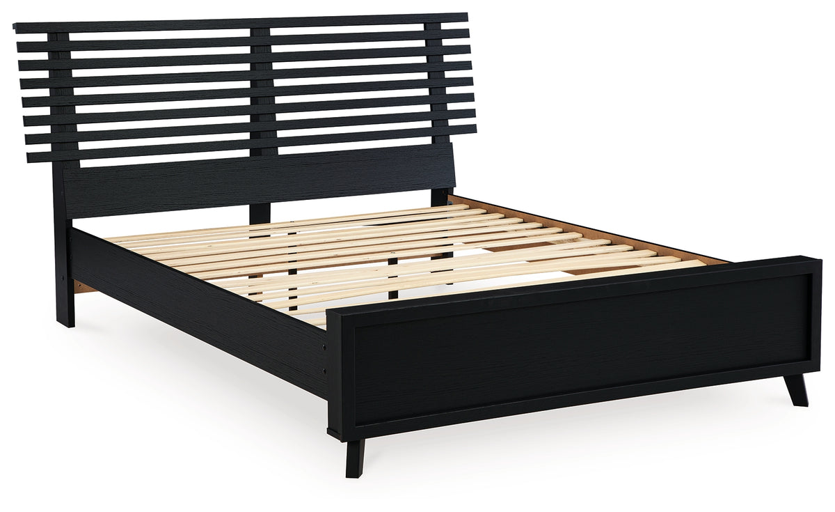Danziar Black Full Slat Platform Bed from Ashley Furniture - Luna Furniture