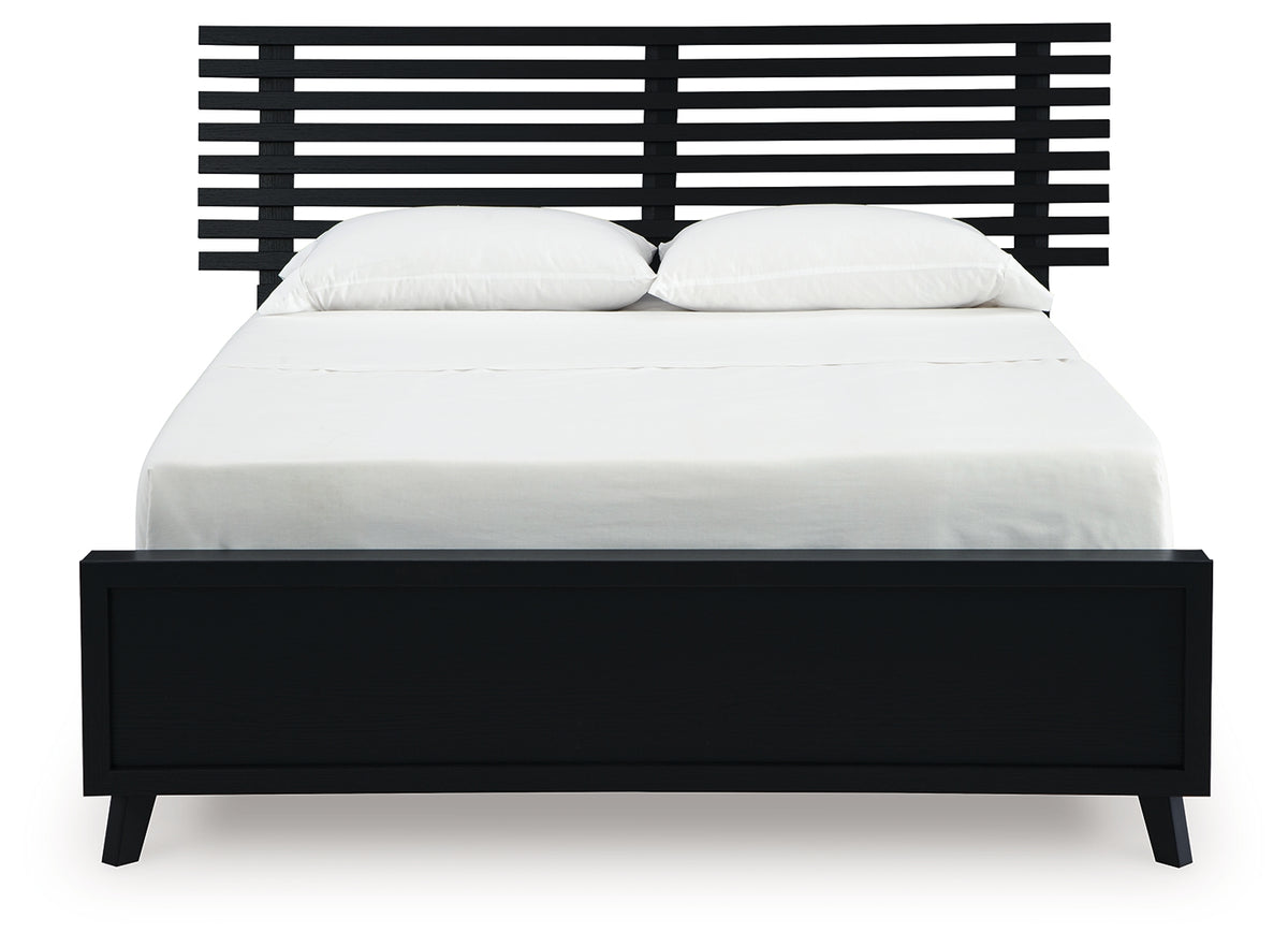 Danziar Black Full Slat Platform Bed from Ashley Furniture - Luna Furniture