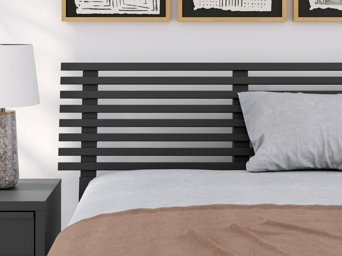 Danziar Black Full Slat Platform Bed from Ashley Furniture - Luna Furniture