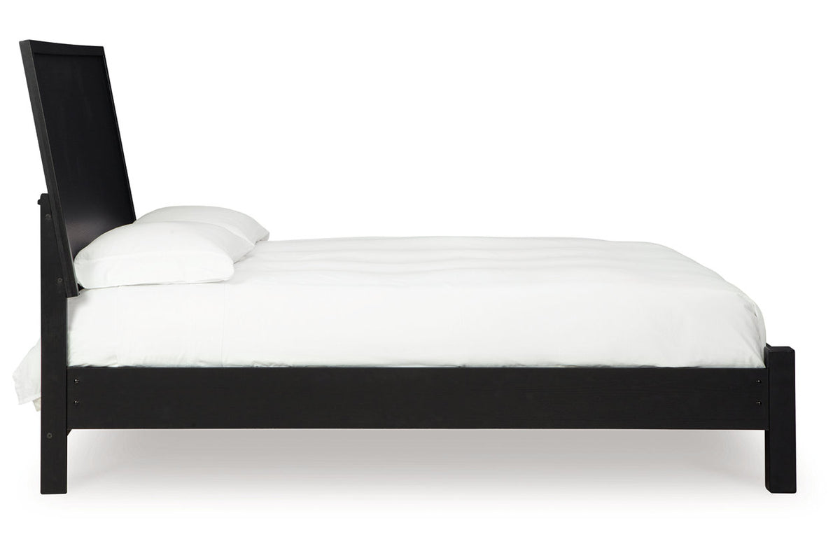 Danziar Black King Platform Bed from Ashley - Luna Furniture