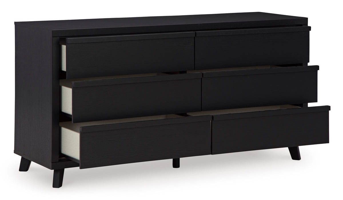 Danziar Black Slat Platform Framed Bedroom Set from Ashley Furniture - Luna Furniture