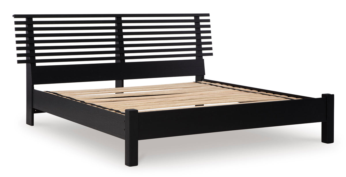 Danziar Black Slat Platform Bedroom Set from Ashley Furniture - Luna Furniture