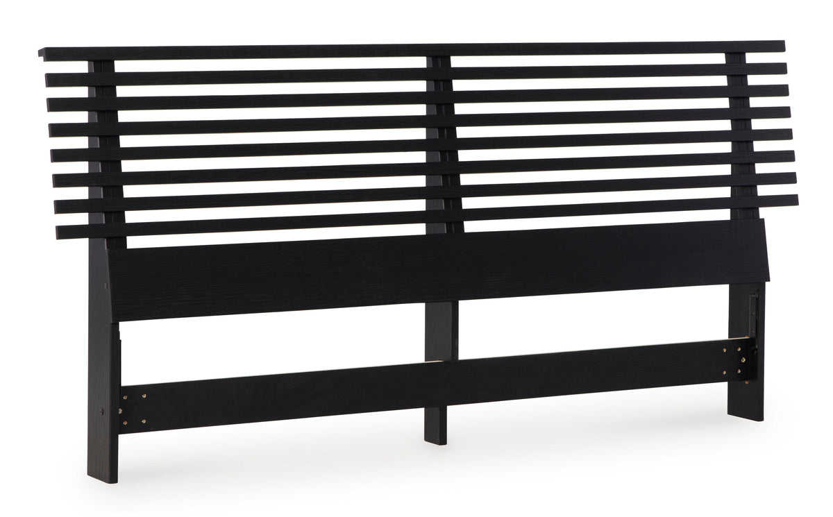 Danziar Black Slat Platform Bedroom Set from Ashley Furniture - Luna Furniture