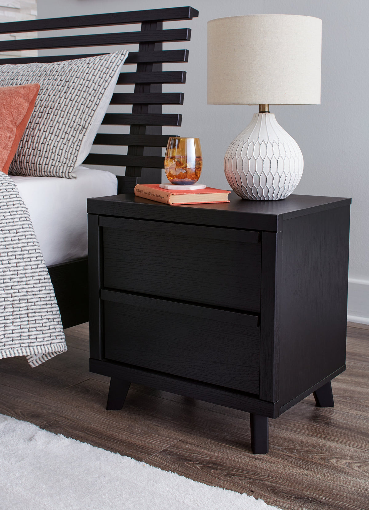 Danziar Black Slat Platform Bedroom Set from Ashley Furniture - Luna Furniture