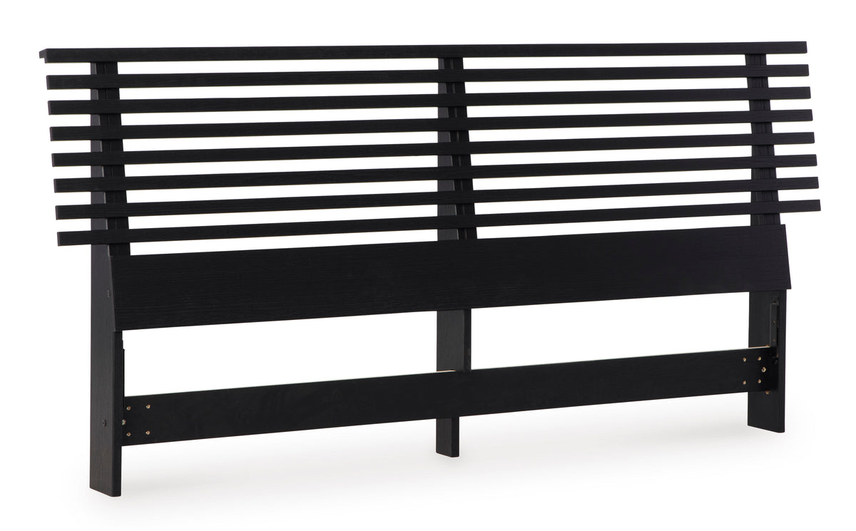 Danziar Black Slat Platform Framed Bedroom Set from Ashley Furniture - Luna Furniture