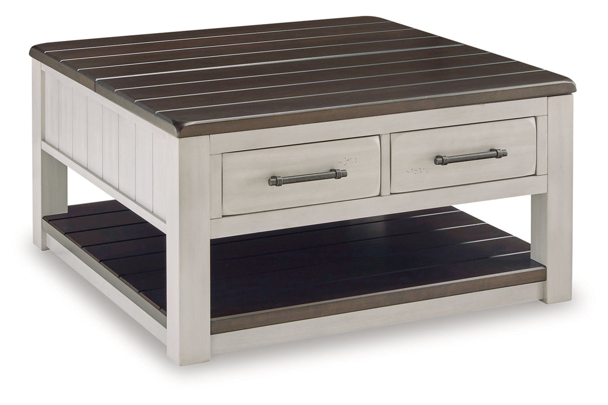 Darborn Gray/Brown Lift-top Coffee Table and 2 Chairside End Tables from Ashley - Luna Furniture