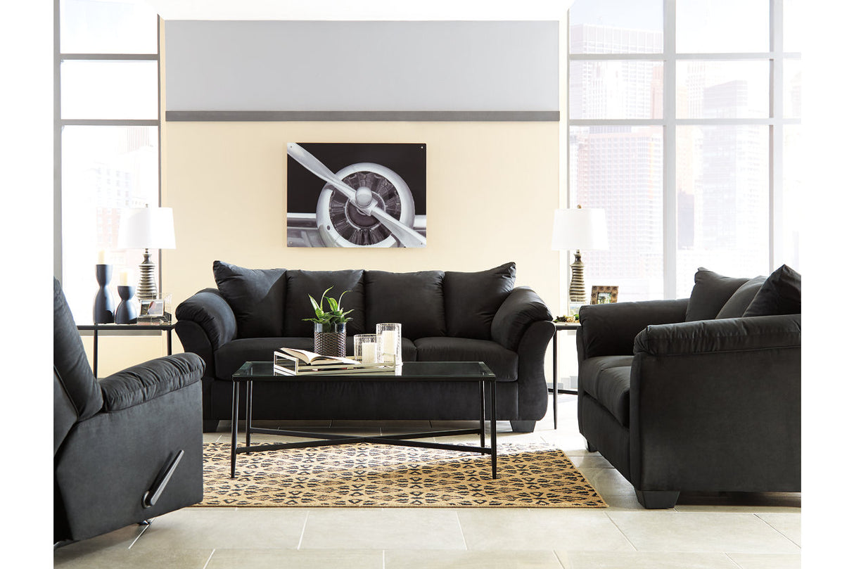 Darcy Black Sofa, Loveseat and Recliner from Ashley - Luna Furniture