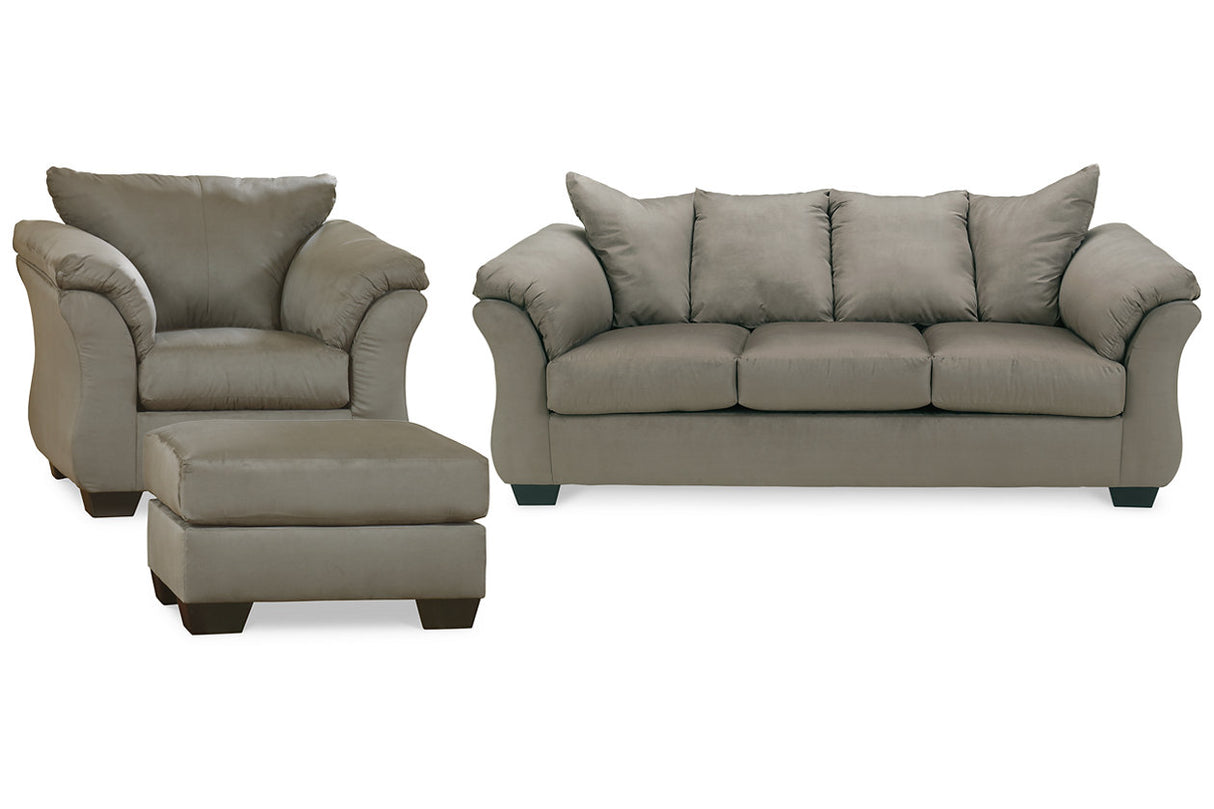 Darcy Cobblestone Sofa, Chair and Ottoman from Ashley - Luna Furniture