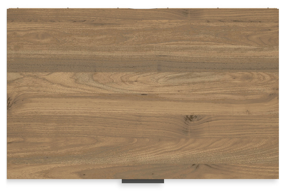 Deanlow Full Panel Headboard with Dresser and Chest in Honey from Ashley - Luna Furniture