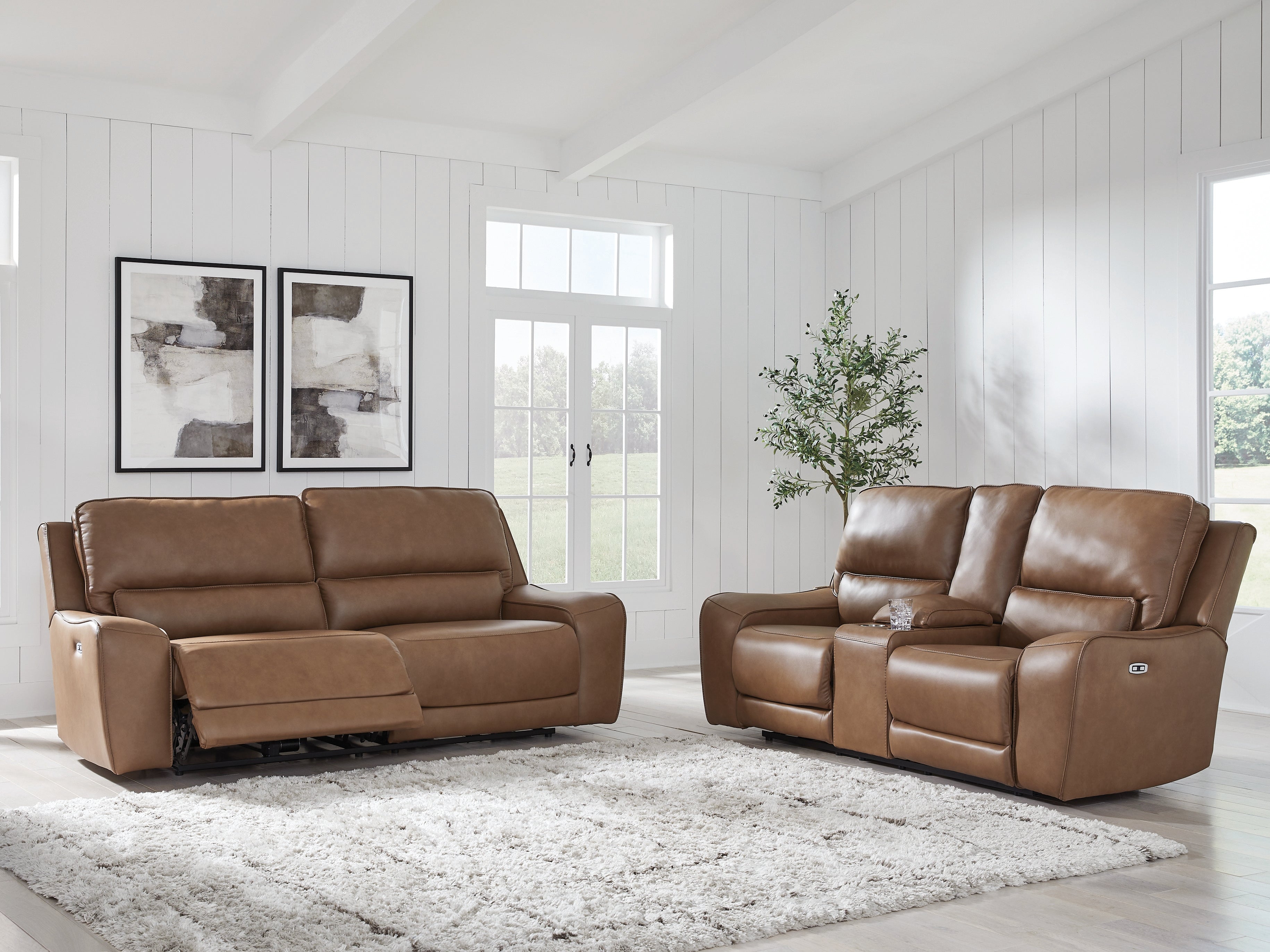 DeepWakes Silverbrooke Sofa and Loveseat in Caramel – Luna Furniture