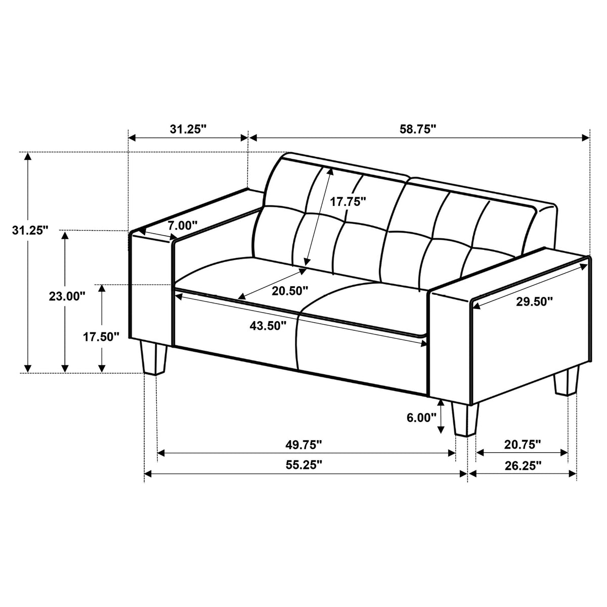 Deerhurst Beige Modern Living Room Set from Coaster - Luna Furniture