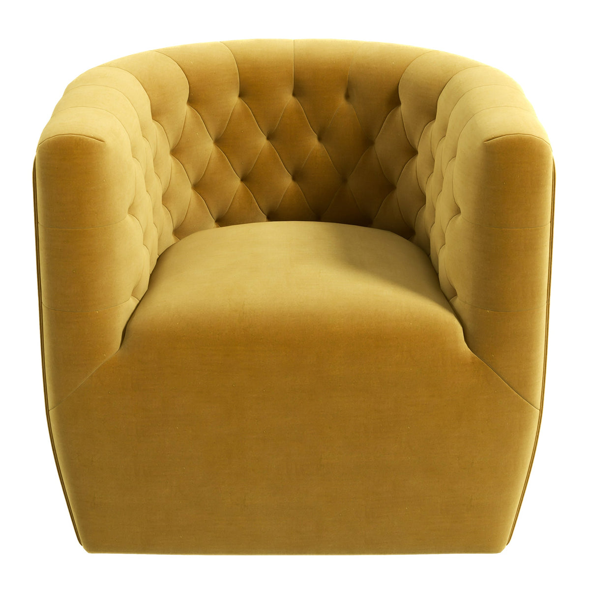 Delaney Gold Velvet Swivel Chair from Ashcroft Furniture - Luna Furniture