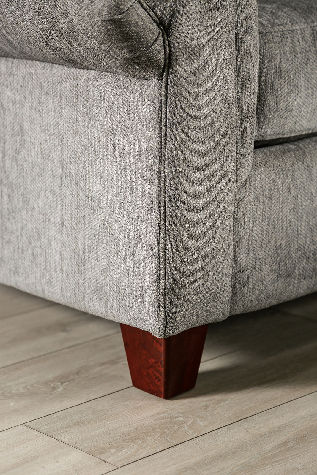 Delgada Graphite Sofa from Furniture of America - Luna Furniture