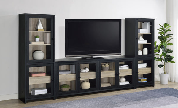 Denison Black 3-Piece Entertainment Center 79-inch TV Stand