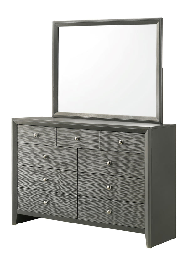 Denker Gunmetal Dresser Mirror (Mirror Only)