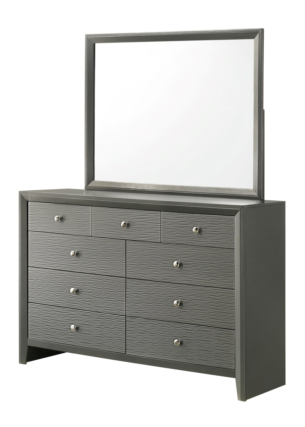 Denker Gunmetal Panel Bedroom Set from Crown Mark - Luna Furniture