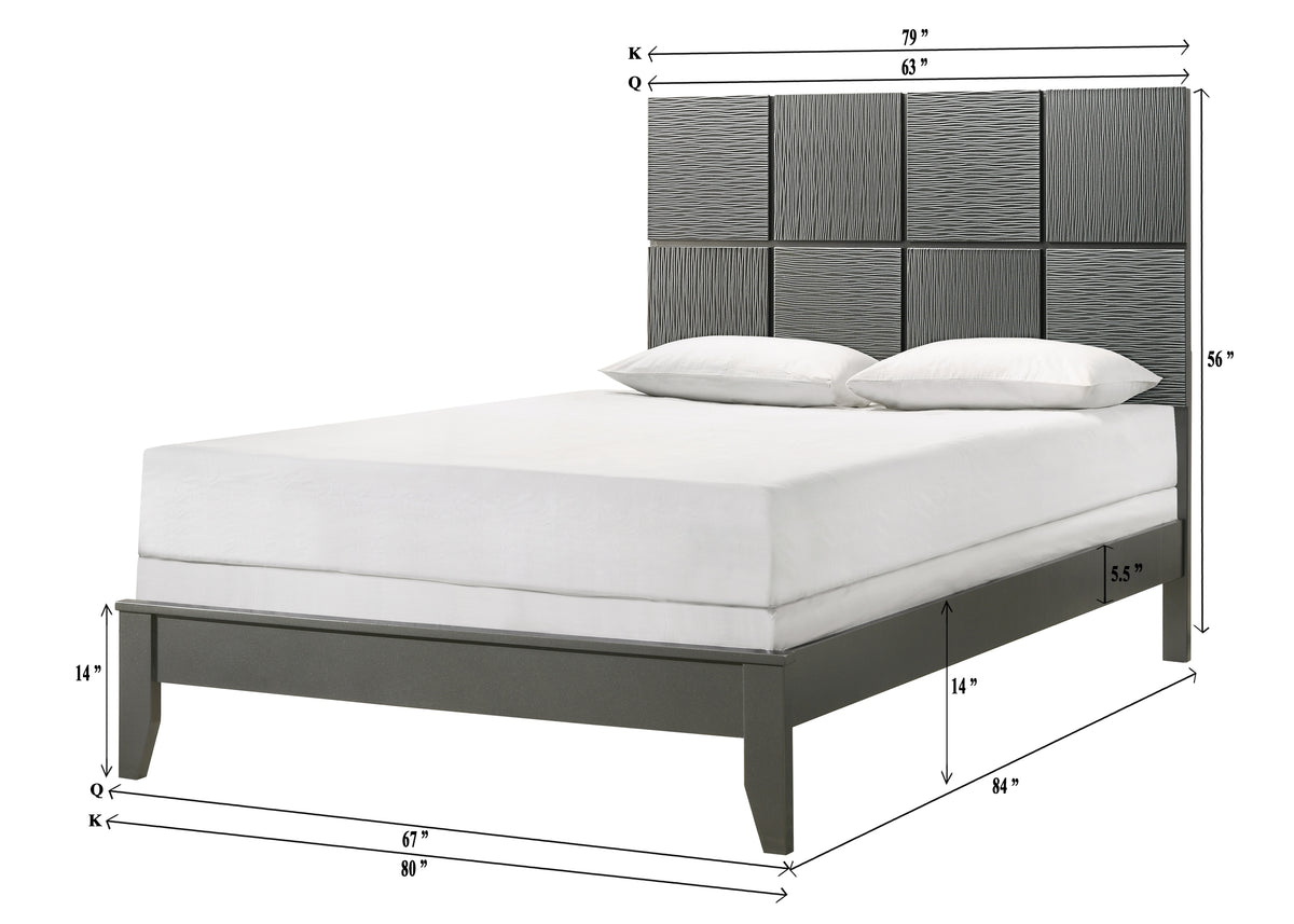 Denker Gunmetal Panel Youth Bedroom Set from Crown Mark - Luna Furniture