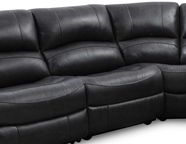 Denver Leather Armless Chair, Charcoal
