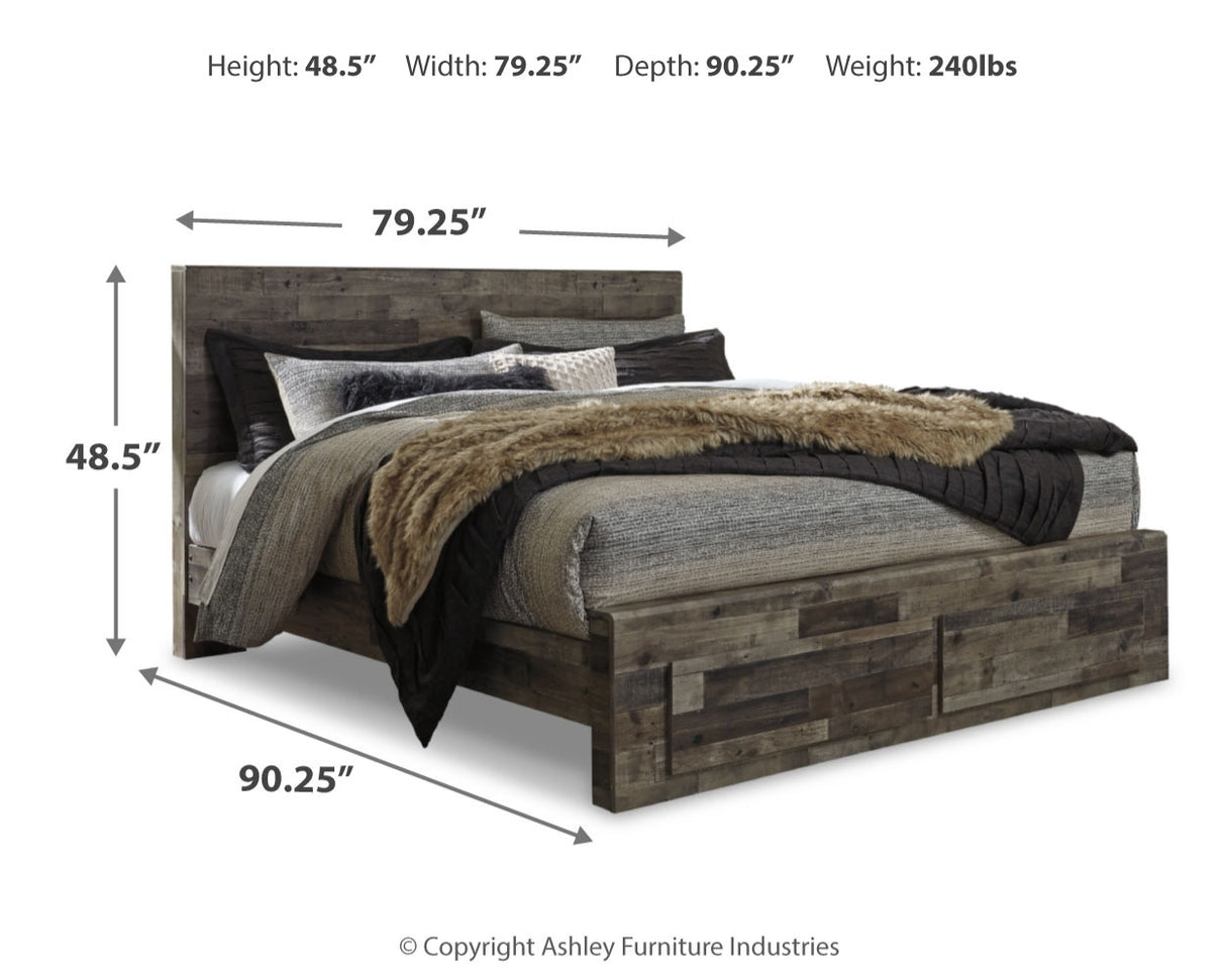 Derekson King Panel Bed, Dresser, Chest and Nightstand from Ashley - Luna Furniture