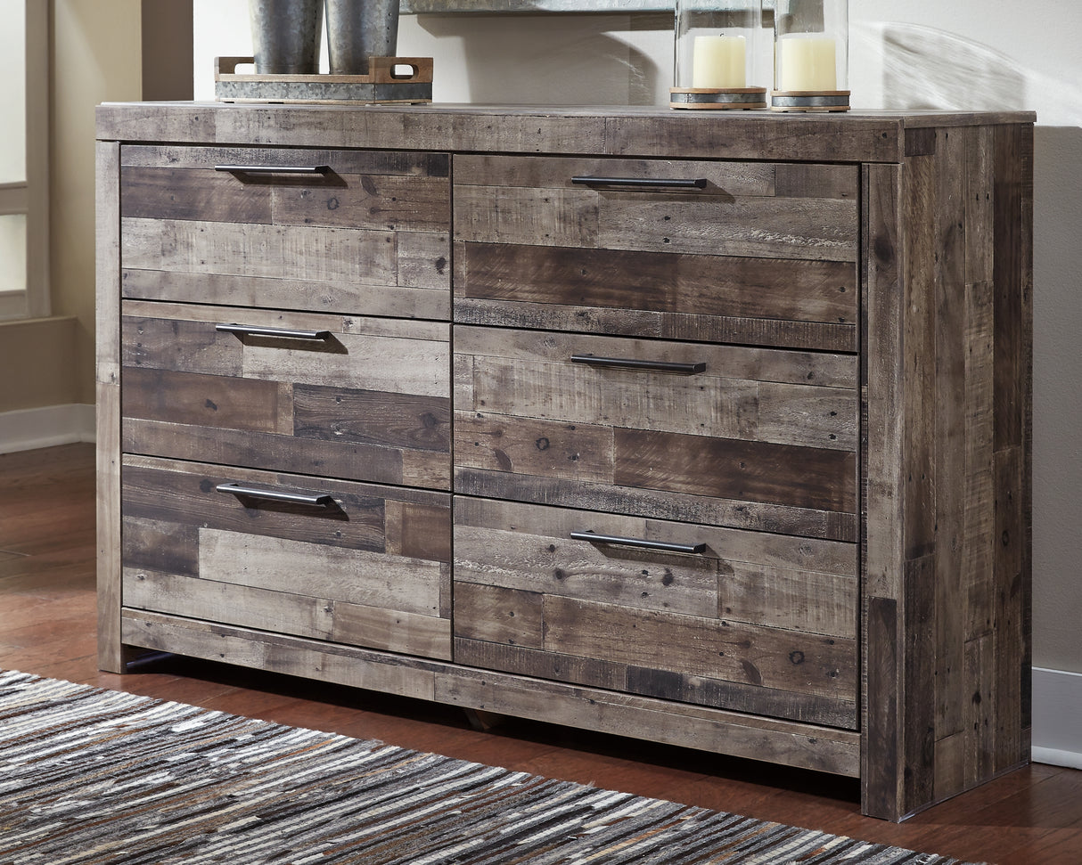 Derekson King Panel Bed with Dresser in Multi Gray from Ashley - Luna Furniture