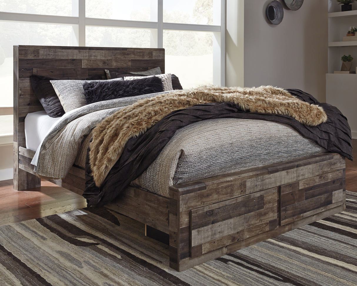 Derekson Multi Gray Queen Storage Bed and 2 Chests from Ashley - Luna Furniture