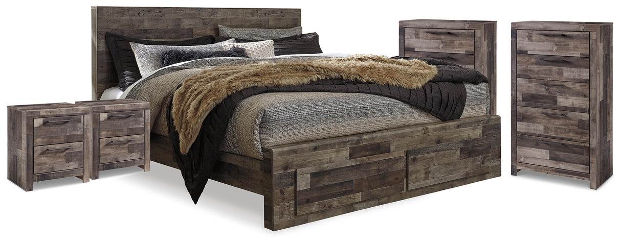 Derekson Queen Panel Storage Bed, 2 Chests and 2 Nightstands from Ashley Furniture - Luna Furniture