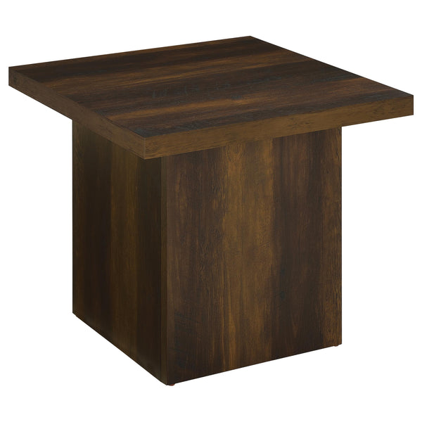 Devar Dark Pine Square Engineered Wood Side End Table
