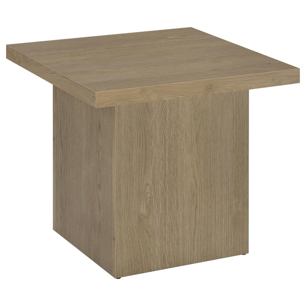 Devar Latte Square Engineered Wood Side End Table