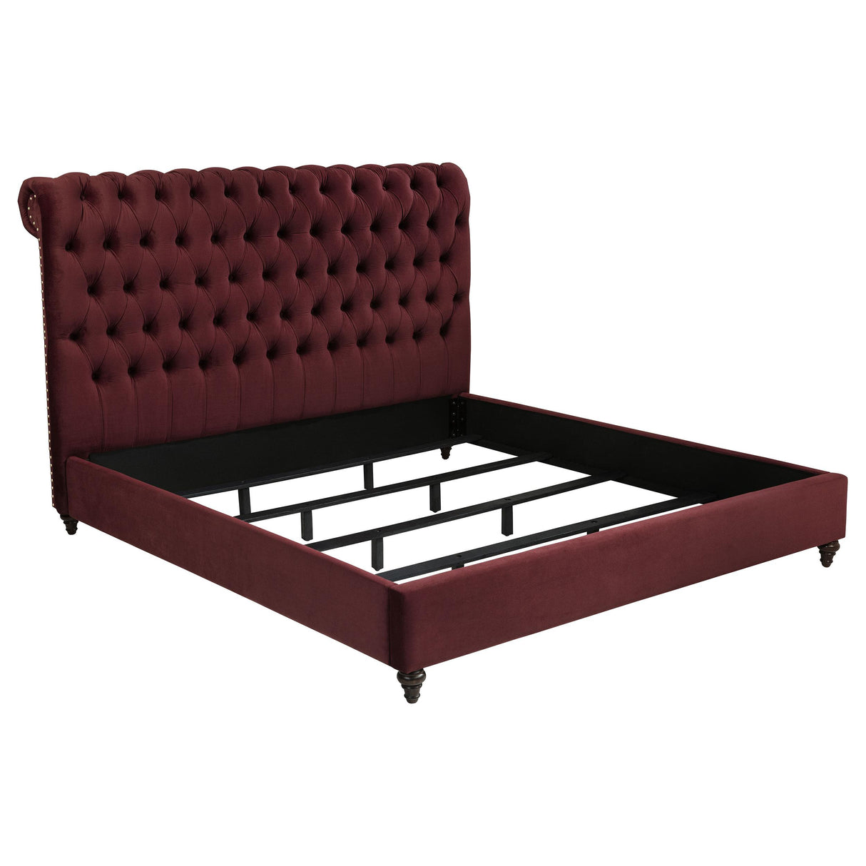 Devon Red and Dark Oak 4-Piece California King Bedroom Set from Coaster - Luna Furniture