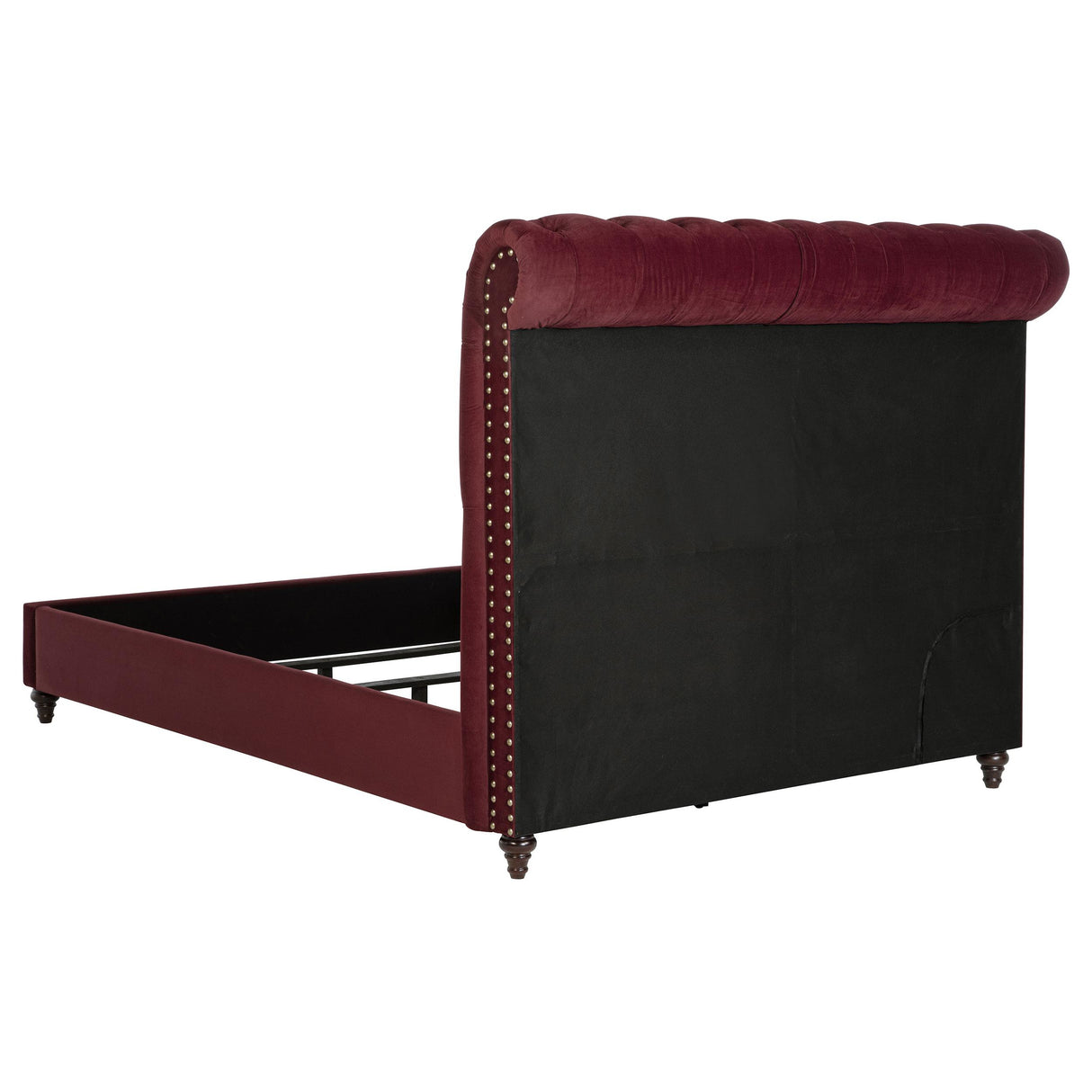 Devon Wine Red and Dark Oak 4-Piece Queen Bedroom Set from Coaster - Luna Furniture