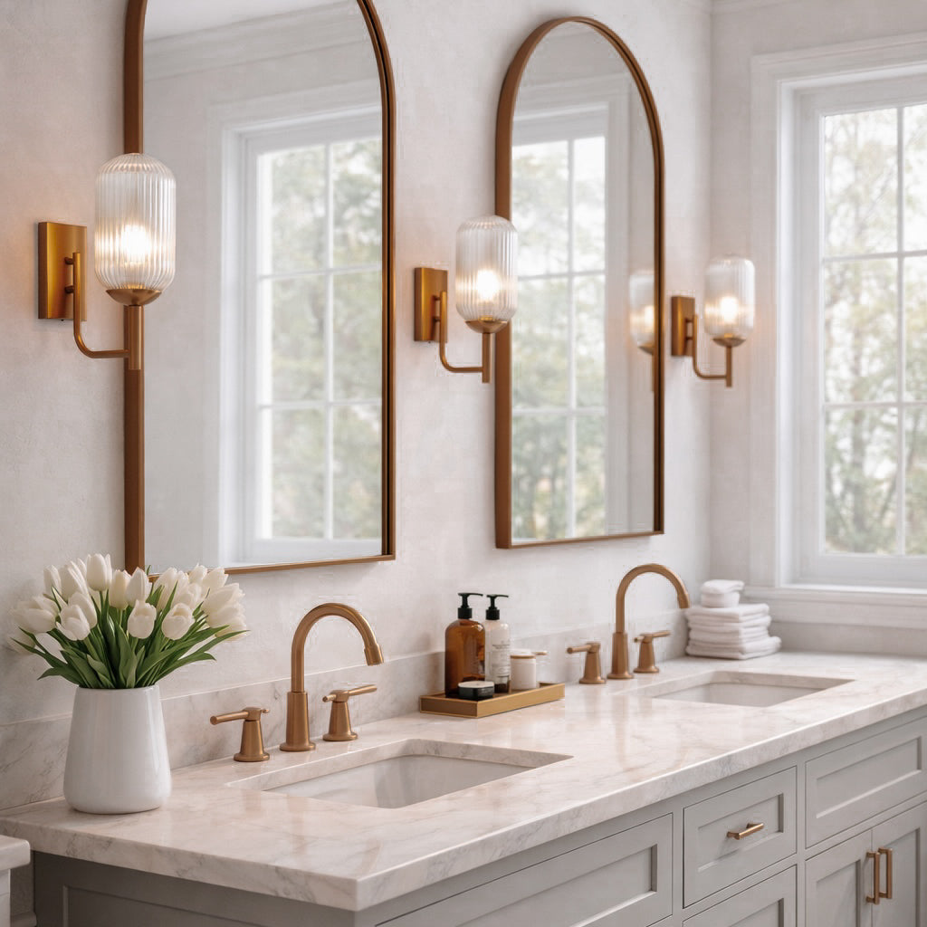 Dewdrop Wall Lamp - Bronze and Clear from Ashcroft Furniture - Luna Furniture