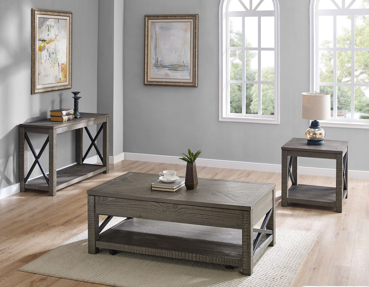Dexter Driftwood Square End Table from Steve Silver - Luna Furniture