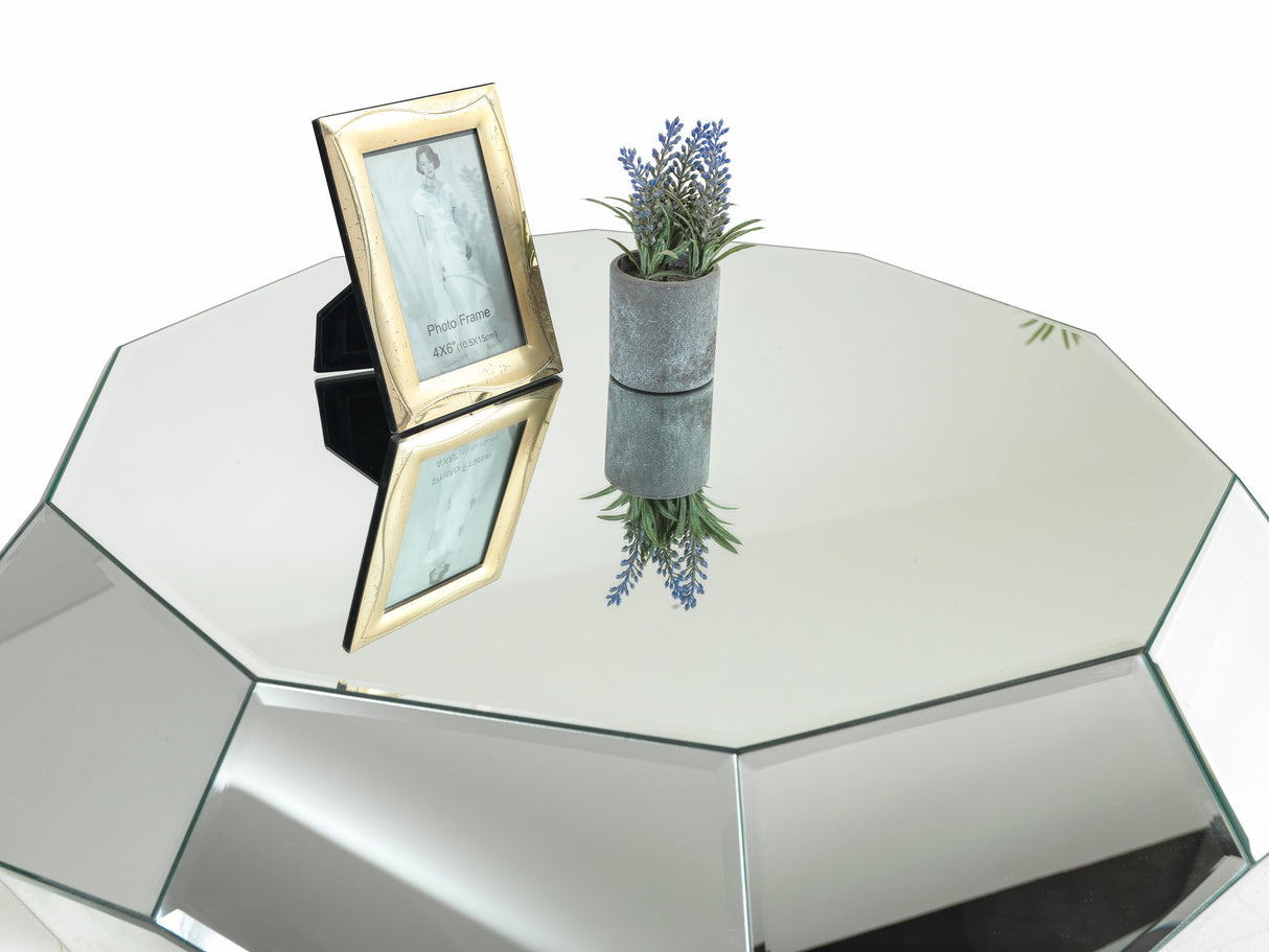 Diamond Mirrored Coffee Table from Nova Furniture - Luna Furniture